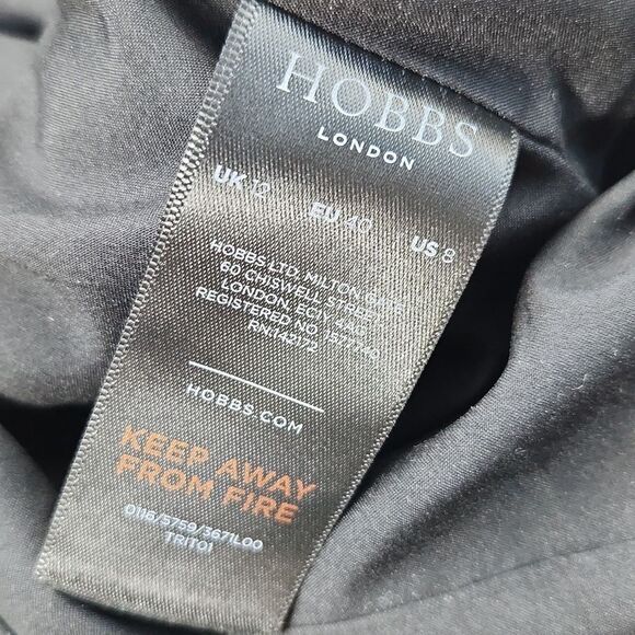 Hobbs -704 Women's London Black Adaline Sheath Dress Size 8 - Picture 6 of 10